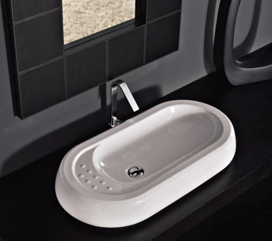 SMOKE lavabo d'appoggio 425x820 mm. - Bagno Italiano