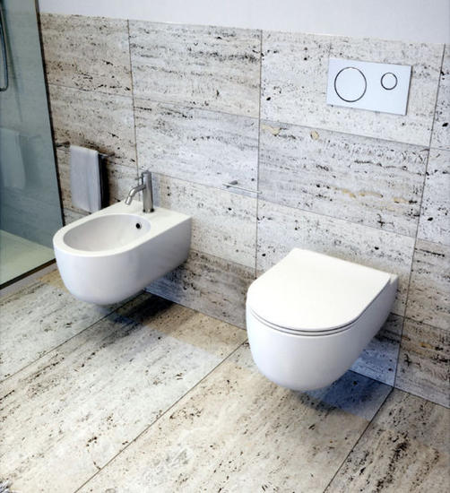 MILADY vaso sospeso "rimless" + coprivaso - Bagno Italiano