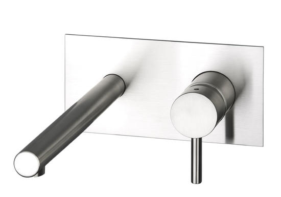 DMB Miscelatore lavabo incasso orizzontale inox 316L bocca cm 24 - Bagno Italiano