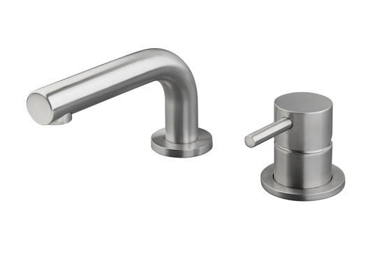 DMB Miscelatore lavabo da piano inox 316L 2-fori bocca cm. 15 - Bagno Italiano