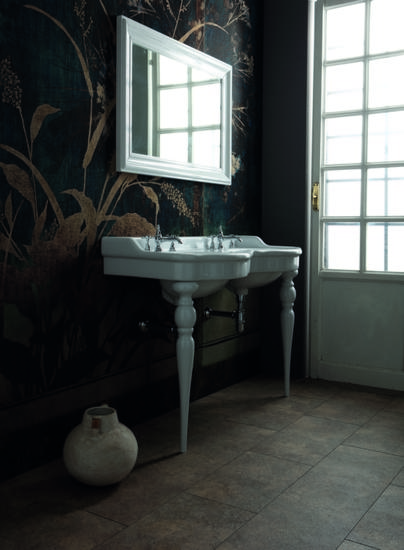 QUEEN lavabo consolle doppio bacino 120 cm. + coppia gambe QUEEN - Bagno Italiano