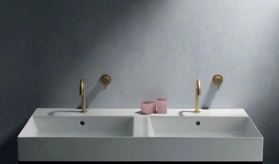 MEG PRO Lavabo sospeso doppio bacino cm 121 x 46 - Bagno Italiano