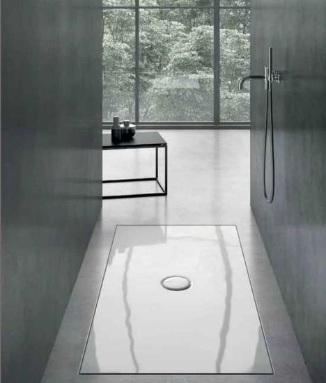 FOLIA Piatto doccia ceramica rettangolare cm. 120x80 finitura bianco h. 3 cm - Bagno Italiano