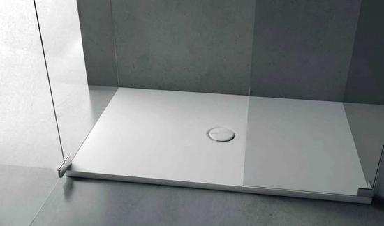 FOLIA Piatto doccia ceramica rettangolare cm. 120x80 finitura bianco h. 3 cm - Bagno Italiano