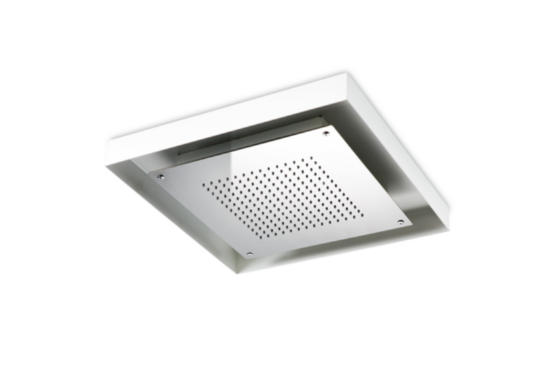 Soffione cromoterapia da incasso in acciaio inox 520x520 mm - Bagno Italiano