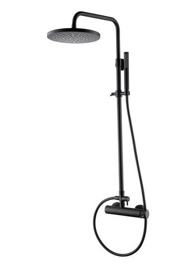 MARLENA Set colonna tonda con monocomando finitura nero opaco - Bagno Italiano