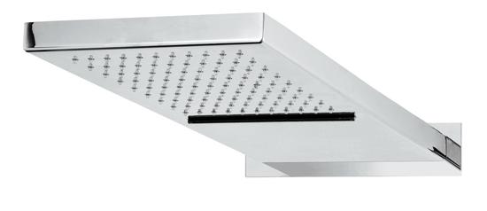 STEEL2 Soffione a muro 2 getti 500x200 in acciaio inox - Bagno Italiano