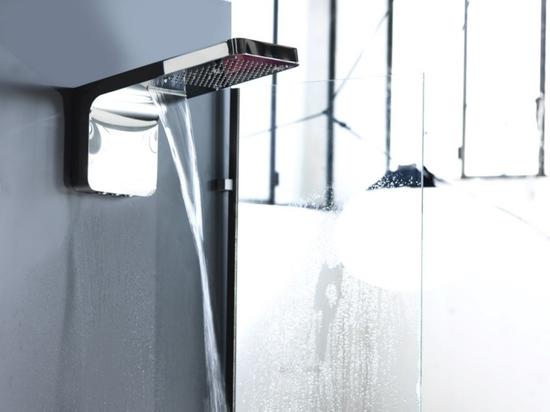 TESEO Soffione a muro 555x300 3 getti in acciaio inox - Bagno Italiano