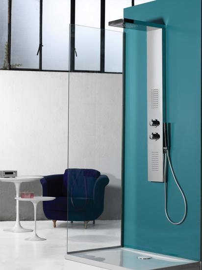 EOS Set colonna mezzo totem 1400x200x40 mm in acciaio Aisi 304 - Bagno Italiano