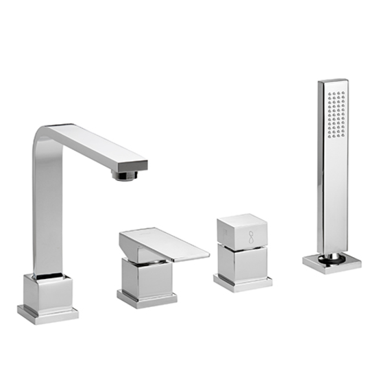 H-UNO Monocomando bordo vasca quattro fori - Bagno Italiano