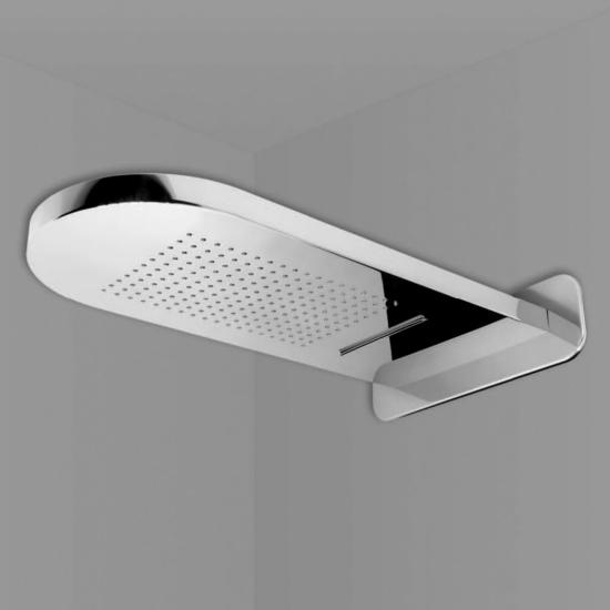 SPAGNA 204 Soffione mensola a pioggia+cascata 630x280xh32 in acciaio inox - Bagno Italiano