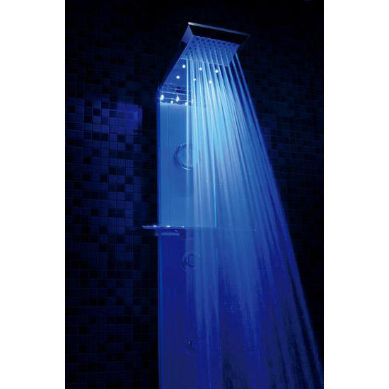 PRISMA CROMOTERAPIA pannello doccia in alluminio anodizzato e abs h.140 cm - Bagno Italiano
