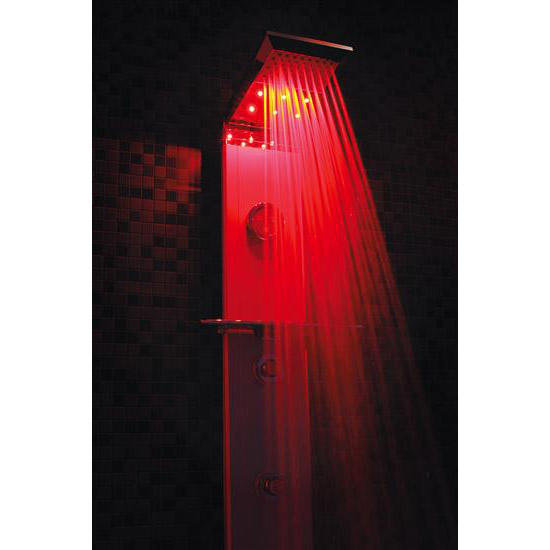 PRISMA CROMOTERAPIA pannello doccia in alluminio anodizzato e abs h.185 cm - Bagno Italiano