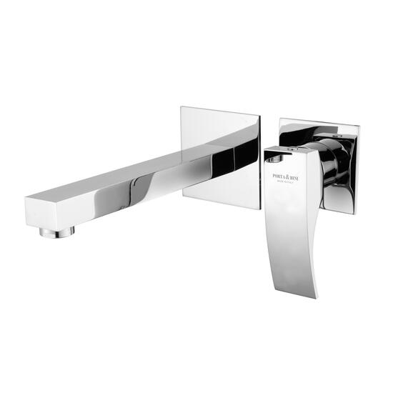 LASER Monocomando lavabo a muro due parti canna mm 160 - Bagno Italiano