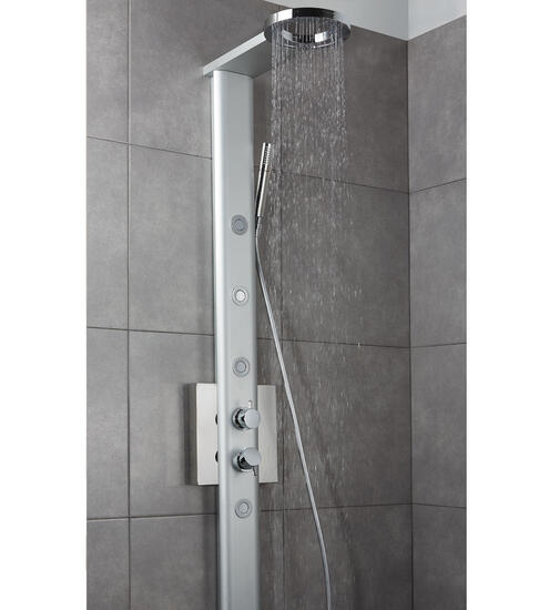 LUNA 3 PLUS  colonna doccia  in alluminio anodizzato e abs - Bagno Italiano