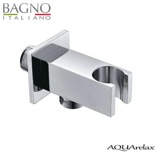 presa acqua duplex quadra AQUArelax, in ottone cromato - Bagno Italiano