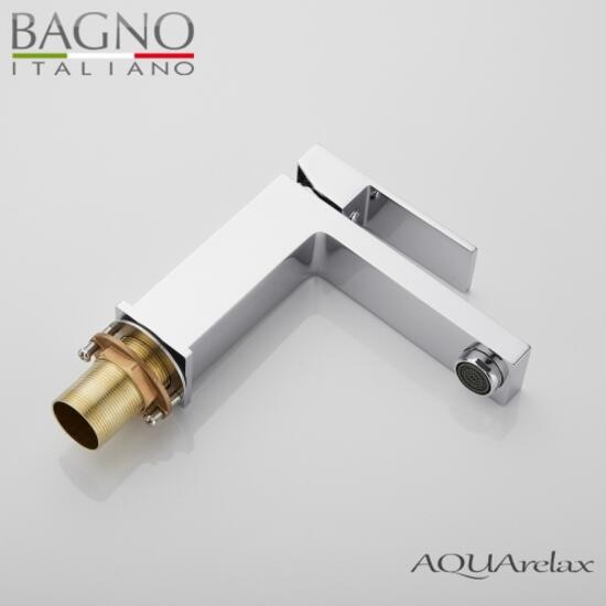 AQUArelax miscelatore CUBE rubinetto lavabo monoleva cromo - Bagno Italiano