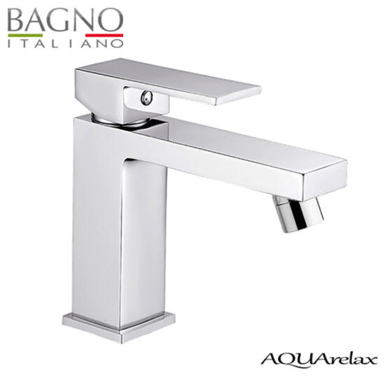 AQUArelax miscelatore CUBE rubinetto bidet monoleva cromo - Bagno Italiano