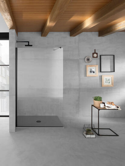 PANORAMA Parete doccia fissa per Box Doccia cm 160 finitura cromo lucido (misura 158/160 h.200) - Bagno Italiano