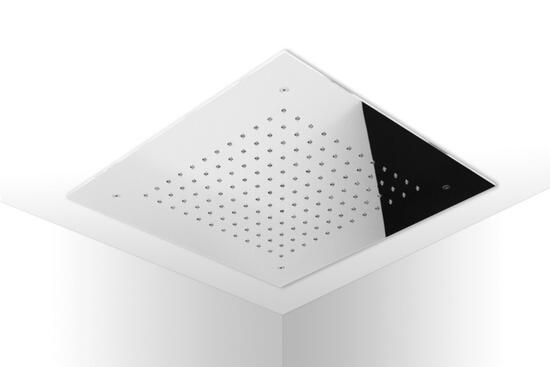 RAIN Soffione ad incasso quadro 400x400 in acciaio inox finitura super mirror - Bagno Italiano
