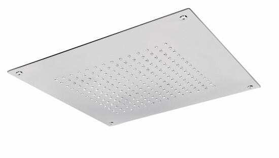 Soffione da incasso in acciaio inox monogetto 280x280 mm satinato  - Bagno Italiano