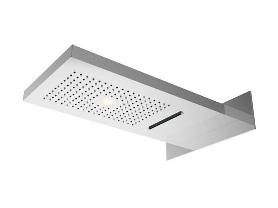  Soffione a parete in acciaio inox pioggia + cascata e cromoterapia - Bagno Italiano