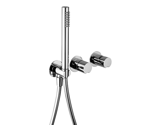 ARKA miscelatore per doccia incasso con leva deviatore a 2 uscite e kit doccia finitura cromo - Bagno Italiano