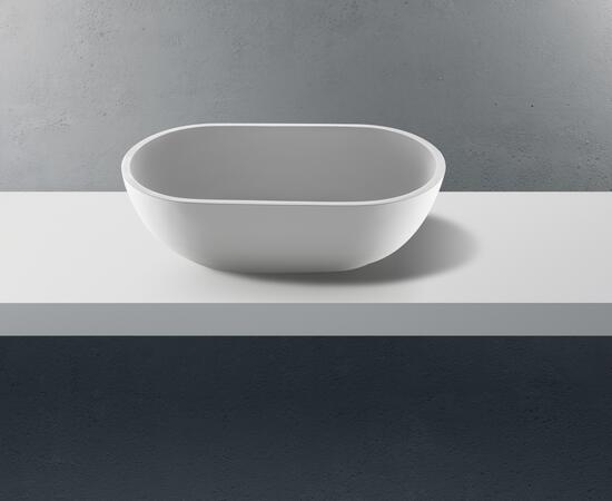 SOLID SURFACE - CORIAN Lavabo da appoggio cm 65 finitura bianco - Bagno Italiano