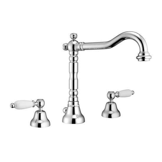 QUEEN Batteria lavabo con scarico finitura cromo  - Bagno Italiano
