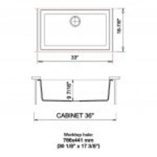 ONE 8410 Lavello cucina a una  vasca finitura ultrametal 44 nero SOTTO-TOP - Bagno Italiano