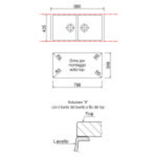 AM86.20ST Elegance Lavandino cucina a due vasche finitura ultrametal 14 concrete SOTTO-TOP - Bagno Italiano