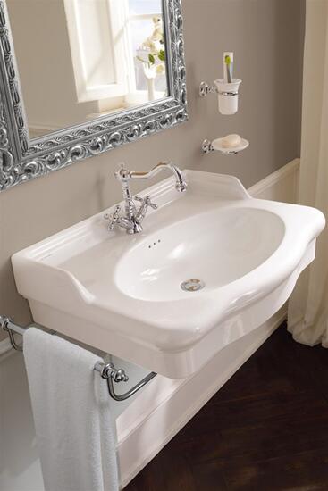 CASTELLANA 90 lavabo d'appoggio o sospeso completo di portasalviette  - Bagno Italiano
