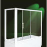 BLOOM BATH Sopravasca finitura bianco 130 cm trasparente (misura 125/130 h.140) - Bagno Italiano