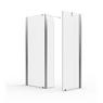 PANORAMA Nr. 2 Pareti doccia fissa per Box Doccia cm80x200h-cm70/30x200h finitura argento satinato (misura 78/80-68/70+30 h.200) - Bagno Italiano