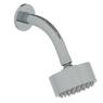 Soffioncino rotondo diam. 90mm completo di braccio in acciaio inox - Bagno Italiano