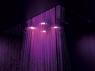 Soffione cromoterapia da incasso in acciaio inox 3 getti 4 led 700x400 con pulsantiera - Bagno Italiano