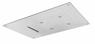 Soffione cromoterapia da incasso in acciaio inox 2 getti 4 led 550x400 con pulsantiera - Bagno Italiano