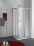 ADRIA Box doccia Angolare scorrevole finitura argento satinato 70-90 cm trasparente (misura 62/72-80/90 h.185) - Bagno Italiano