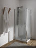 BLADY DOOR Porta a battente finitura bianco 70 cm trasparente (misura 66/71 h.185) - Bagno Italiano