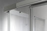 BRIO Box doccia Angolare scorrevole finitura argento satinato 70-90 cm acrilico (misura 62/72-80/90 h.185) - Bagno Italiano