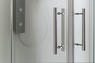 DIRK Box doccia Angolare scorrevole finitura argento satinato 70-100 cm trasparente (misura 68/71-97/100 h.195) - Bagno Italiano