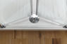 SALOON DOOR Porta 2 ante battente finitura argento satinato 100 cm trasparente (misura 95/100 h.185) - Bagno Italiano