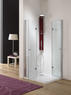 VEGA Box doccia Angolare con porte soffietto con cerniera finitura cromo 70-90 cm (misura 68/70-88/90 h.185) - Bagno Italiano