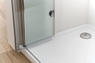 VEGA Box doccia Angolare con porte soffietto con cerniera finitura cromo 90 cm (misura 88/90-88/90 h.195) - Bagno Italiano