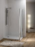 WAKO DOOR Porta 1 anta scorrevole + 1 anta fissa finitura bianco 180 cm acidato (misura 175/180 h.195) - Bagno Italiano