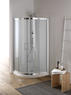 YUMI Box doccia Circolare scorrevole finitura cromo 80 cm serigrafato (misura 77/80-77/80 h.185 raggio 55) - Bagno Italiano
