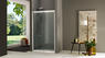 FLY porta a 2 ante battenti finitura bianco 80 cm trasparente (misura 75/80 h.195) - Bagno Italiano