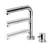 HI-TECH rubinetto monocomando lavello sottofinestra con canna abbattibile doccetta in ottone finitura cromo - Bagno Italiano