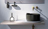 UKIYO-E Lavabo da appoggio tondo 42 + piano in ceramica - Bagno Italiano