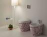 YOUNG vaso + bidet a terra nest rosso - Bagno Italiano